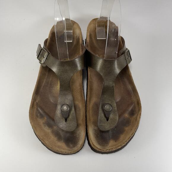 Birkenstock Gizeh Slide Sandal Womens Size 40 US Size 9-9.5 Brown Bronze - Picture 9 of 9